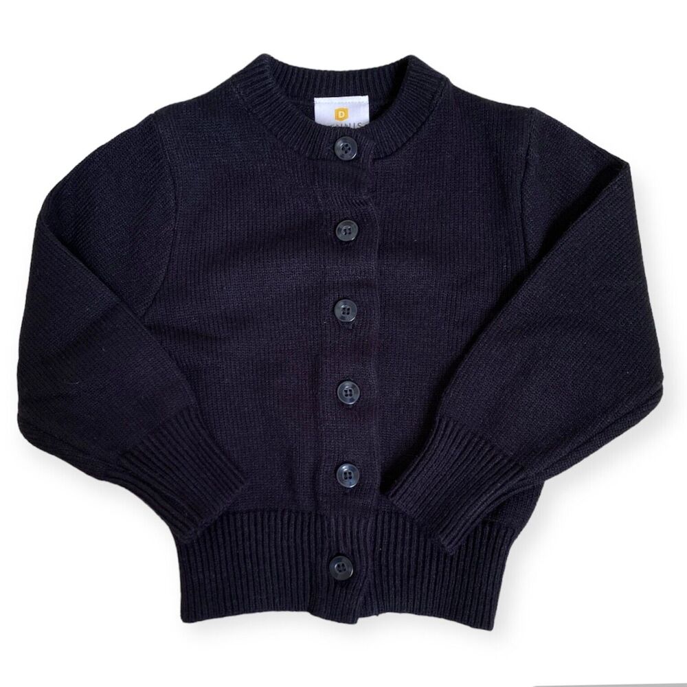 DENNIS UNIFORM Girls School Uniform Cardigan Sweater Navy Blue YXS Size 5 Size 6